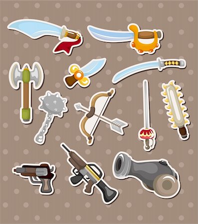 weapon stickers Stock Photo - Budget Royalty-Free & Subscription, Code: 400-06357868