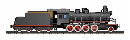 illustration of a train. Simple gradients only - no gradient mesh. Stock Photo - Budget Royalty-Free & Subscription, Code: 400-06357905