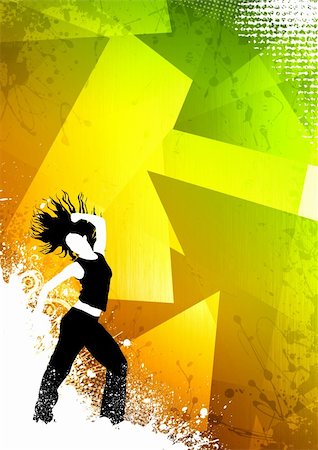 dance teacher - Abstract color zumba fitness dance background with space Photographie de stock - Aubaine LD & Abonnement, Code: 400-06357955