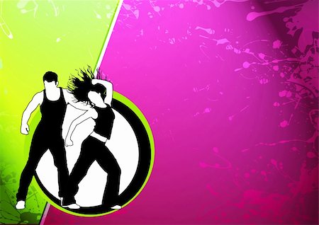 dance teacher - Abstract color zumba fitness dance background with space Stock Photo - Budget Royalty-Free & Subscription, Code: 400-06357959