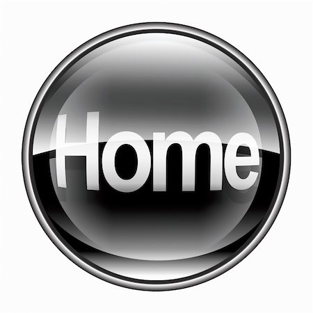 simsearch:400-05350670,k - home icon black, isolated on white background Photographie de stock - Aubaine LD & Abonnement, Code: 400-06358086