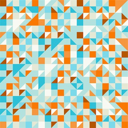 fabric modern colors - Geometric seamless pattern with triangles and squares Stock Photo - Budget Royalty-Free & Subscription, Code: 400-06358705