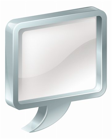 simsearch:400-07049186,k - Illustration of a speech bubble with metal surround Foto de stock - Royalty-Free Super Valor e Assinatura, Número: 400-06359160