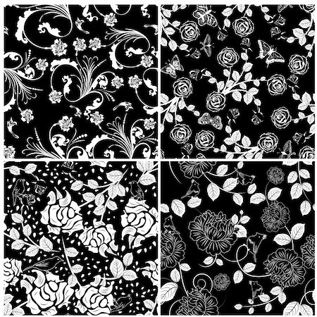 floral vector - Seamless vector floral pattern. For easy making seamless pattern just drag all group into swatches bar, and use it for filling any contours. Photographie de stock - Aubaine LD & Abonnement, Code: 400-06359194