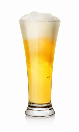 Glass of beer isolated on a white background. Clipping path Stock Photo - Budget Royalty-Free & Subscription, Code: 400-06359224