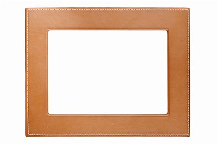 framed (photographic border showing) - Rectangular leather frame isolated on white background Photographie de stock - Aubaine LD & Abonnement, Code: 400-06365306