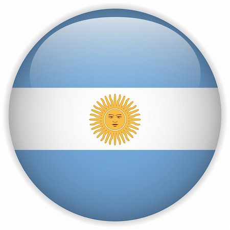simsearch:400-06365583,k - Vector - Argentina Flag Glossy Button Stock Photo - Budget Royalty-Free & Subscription, Code: 400-06365559