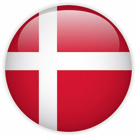 simsearch:400-06365583,k - Vector - Denmark Flag Glossy Button Stock Photo - Budget Royalty-Free & Subscription, Code: 400-06365570
