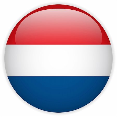 simsearch:400-06365571,k - Vector - Netherlands Flag Glossy Button Stock Photo - Budget Royalty-Free & Subscription, Code: 400-06365584