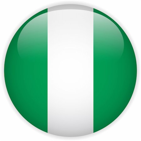 simsearch:400-06365557,k - Vector - Nigeria Flag Glossy Button Photographie de stock - Aubaine LD & Abonnement, Code: 400-06365585