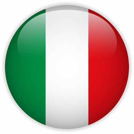 simsearch:400-06365557,k - Vector - Italy Flag Glossy Button Photographie de stock - Aubaine LD & Abonnement, Code: 400-06365581