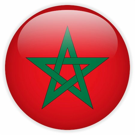 simsearch:400-06365575,k - Vector - Morocco Flag Glossy Button Fotografie stock - Microstock e Abbonamento, Codice: 400-06365583