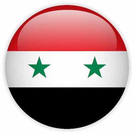 simsearch:400-06365583,k - Vector - Syria Flag Glossy Button Stock Photo - Budget Royalty-Free & Subscription, Code: 400-06365590