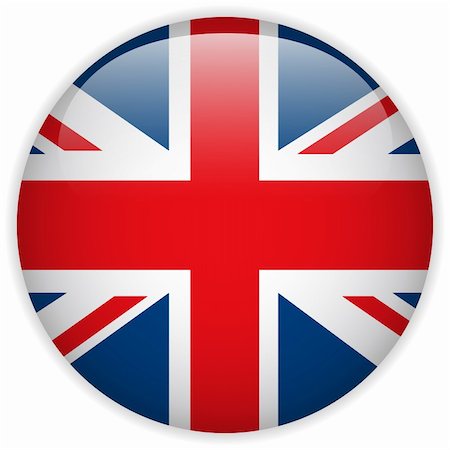 simsearch:400-06365575,k - Vector - United Kingdom Flag Glossy Button Fotografie stock - Microstock e Abbonamento, Codice: 400-06365593