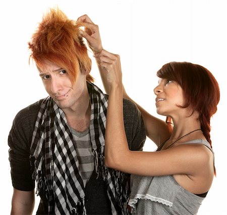poux - Cute young woman picking at her friends hair Photographie de stock - Aubaine LD & Abonnement, Code: 400-06365824