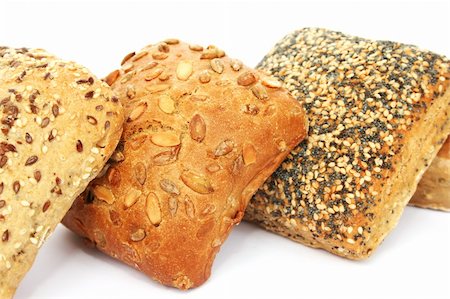 people eating bagels - Breads with different seeds isolated on white background. Stock Photo - Budget Royalty-Free & Subscription, Code: 400-06365932