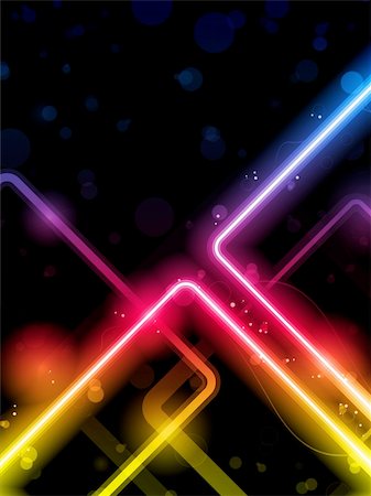 Vector - Rainbow  Lines Background Neon Laser Stock Photo - Budget Royalty-Free & Subscription, Code: 400-06366120