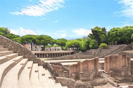 pompeii - Ruins of Pompeii. Ancient amphitheater Stock Photo - Budget Royalty-Free & Subscription, Code: 400-06366135