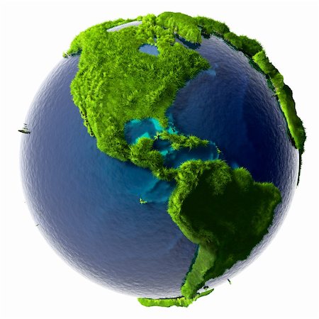 simsearch:622-06370047,k - Earth with a pure transparent ocean is completely covered with lush green grass - a symbol of a clean environment, rich in natural resources and good environmental conditions Photographie de stock - Aubaine LD & Abonnement, Code: 400-06366331