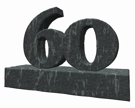 number sixty monument - 3d illustration Stock Photo - Budget Royalty-Free & Subscription, Code: 400-06366549