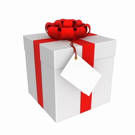 The gift box isolated on white background Foto de stock - Super Valor sin royalties y Suscripción, Código: 400-06366567