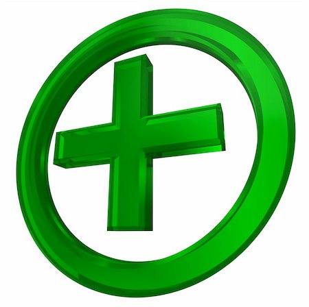 donskarpo (artist) - green cross in circle health symbol isolated on white background clipping path included Foto de stock - Super Valor sin royalties y Suscripción, Código: 400-06366609