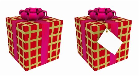 Two beutiful gift boxes with and without card Stock Photo - Budget Royalty-Free & Subscription, Code: 400-06366630