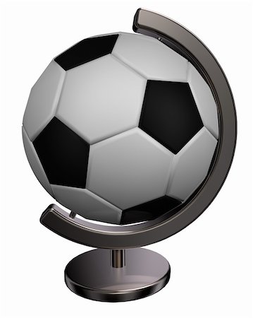simsearch:400-08372849,k - soccer globe on white background - 3d illustration Stock Photo - Budget Royalty-Free & Subscription, Code: 400-06366844