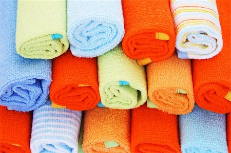 ruzanna (artist) - Colorful towels as a background. Fotografie stock - Microstock e Abbonamento, Codice: 400-06366935