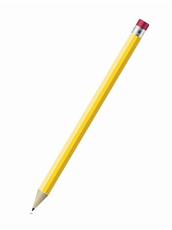 sharp objects - Pencil on a white background Stock Photo - Budget Royalty-Free & Subscription, Code: 400-06367451