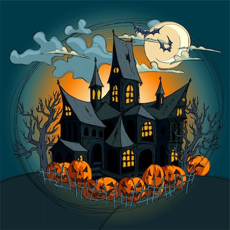 simsearch:400-05692275,k - halloween background, this illustration may be useful as designer work Foto de stock - Super Valor sin royalties y Suscripción, Código: 400-06367460