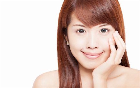 Close up of beautiful asian woman face Stock Photo - Budget Royalty-Free & Subscription, Code: 400-06367570