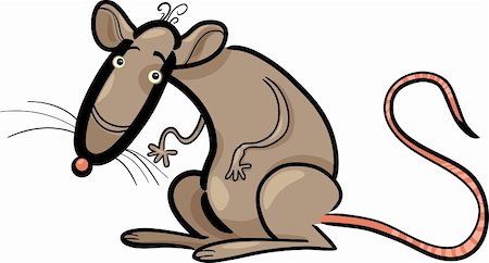 simsearch:400-06208186,k - Cartoon Humorous Illustration of Rat Animal Character Photographie de stock - Aubaine LD & Abonnement, Code: 400-06360366