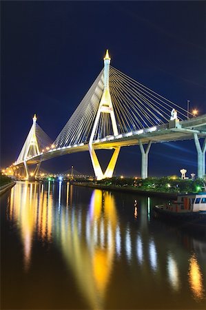 It is called in different names; King Bhumibol bridge or Industrial ring road. It has ferry pot below. Stock Photo - Budget Royalty-Free & Subscription, Code: 400-06360481