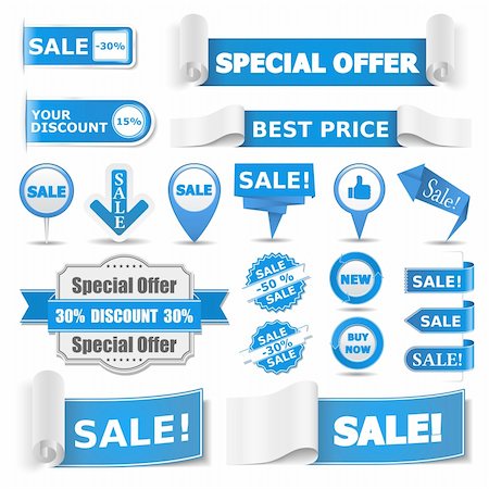 Blue sale banners, vector eps10 illustration Stock Photo - Budget Royalty-Free & Subscription, Code: 400-06360689