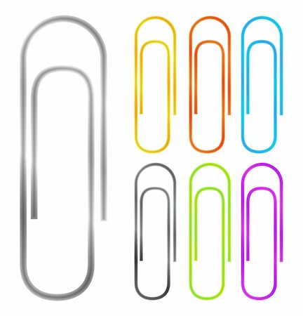 Paper clips, vector eps10 illustration Foto de stock - Super Valor sin royalties y Suscripción, Código: 400-06360700