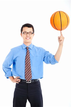 young businessman with basketball Stock Photo - Budget Royalty-Free & Subscription, Code: 400-06360729