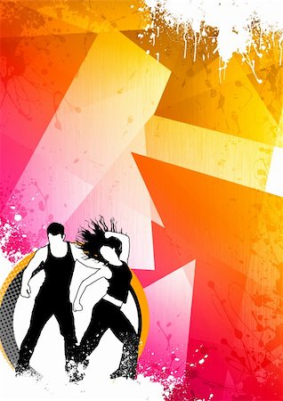 dance teacher - Abstract color zumba fitness dance background with space Stock Photo - Budget Royalty-Free & Subscription, Code: 400-06362106