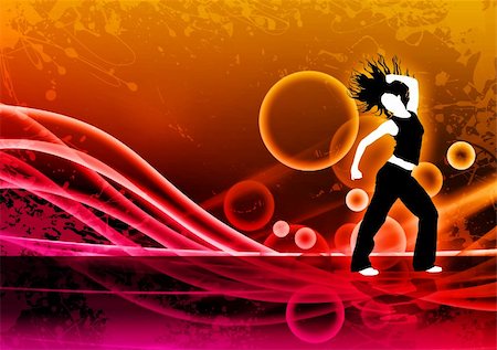 dance teacher - Abstract color zumba fitness dance background with space Stock Photo - Budget Royalty-Free & Subscription, Code: 400-06362110