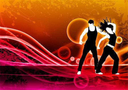 dance teacher - Abstract color zumba fitness dance background with space Photographie de stock - Aubaine LD & Abonnement, Code: 400-06362111