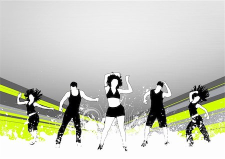 dance teacher - Abstract color zumba fitness dance background with space Stock Photo - Budget Royalty-Free & Subscription, Code: 400-06362112