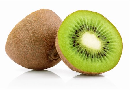 simsearch:400-06087589,k - Juicy kiwi fruit isolated on white background Foto de stock - Royalty-Free Super Valor e Assinatura, Número: 400-06362860