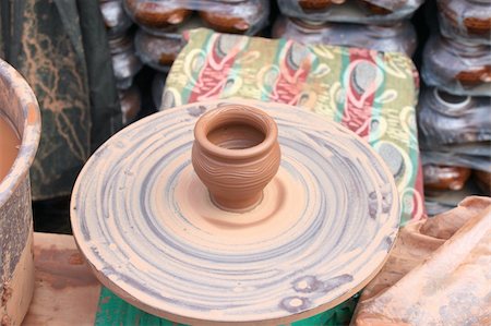 Clay pot spinning Stock Photo - Budget Royalty-Free & Subscription, Code: 400-06363089