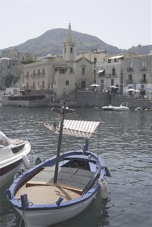 aeolian islands.Lipari. The harbour and view of the city Stock Photo - Budget Royalty-Free & Subscription, Code: 400-06363153