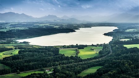 An image of a flight over the bavarian landscape Stock Photo - Budget Royalty-Free & Subscription, Code: 400-06363582