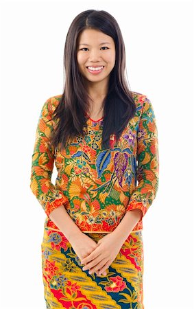 Batik usually worn by women in Indonesia, Malaysia, Brunei, Burma, Singapore, southern Thailand. Stock Photo - Budget Royalty-Free & Subscription, Code: 400-06363738