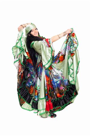 Image of gipsy dancer in traditional dress in motion Photographie de stock - Aubaine LD & Abonnement, Code: 400-06363970