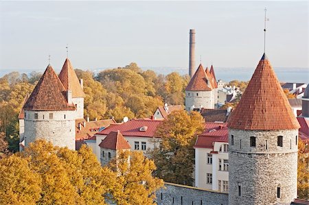 estonia - The towers connecting the wall around Tallinn, capital of Estonia. Stock Photo - Budget Royalty-Free & Subscription, Code: 400-06384091