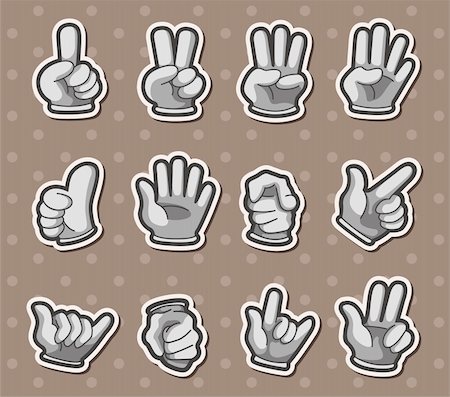 finger stickers Stock Photo - Budget Royalty-Free & Subscription, Code: 400-06384679