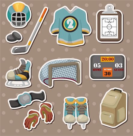 hockey stickers Stock Photo - Budget Royalty-Free & Subscription, Code: 400-06384693